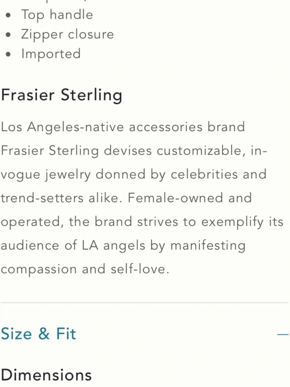 Frasier Sterling Top Handle Pouch